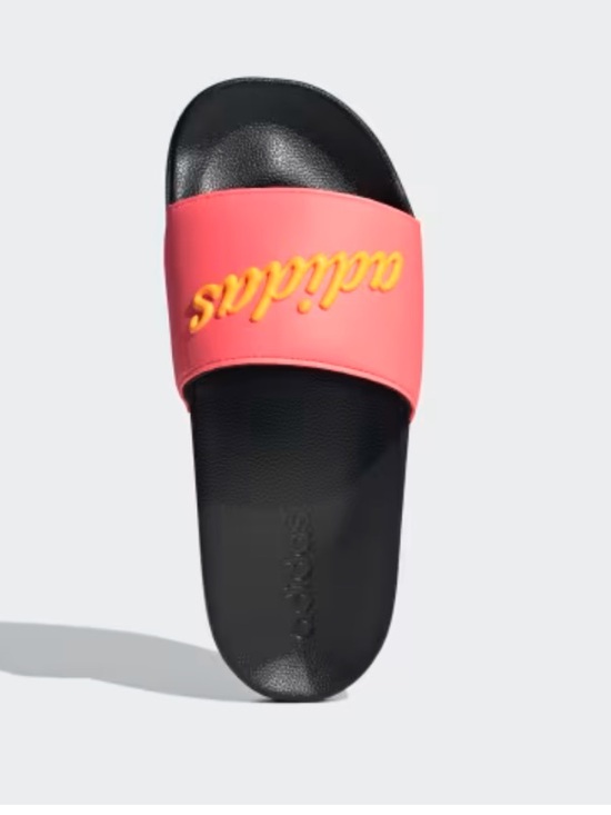 adidas Shoes - adidas Women’s Coral Pink Slide Sandals with Black Footbed